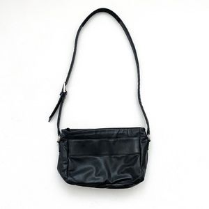 SAS Black Leather Crossbody